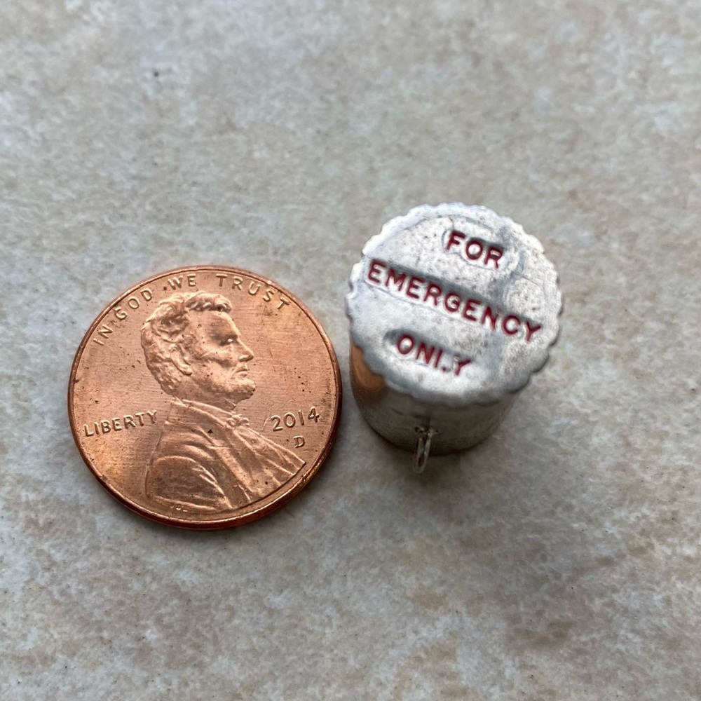 Rare For Emergency Only Jewelry Charm Most Likely Sterling